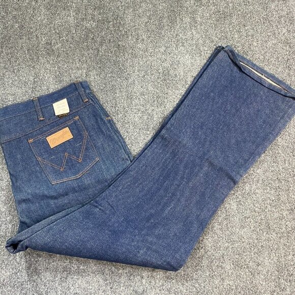 Wrangler 345 DenJeans 42 x 32 Vintage Old Stock Made in USA Flare 345